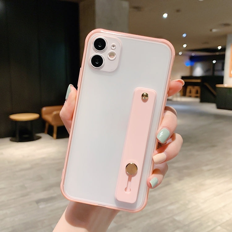 For iPhone 11 Pro Shockproof Acrylic Protective Case with Wristband Holder