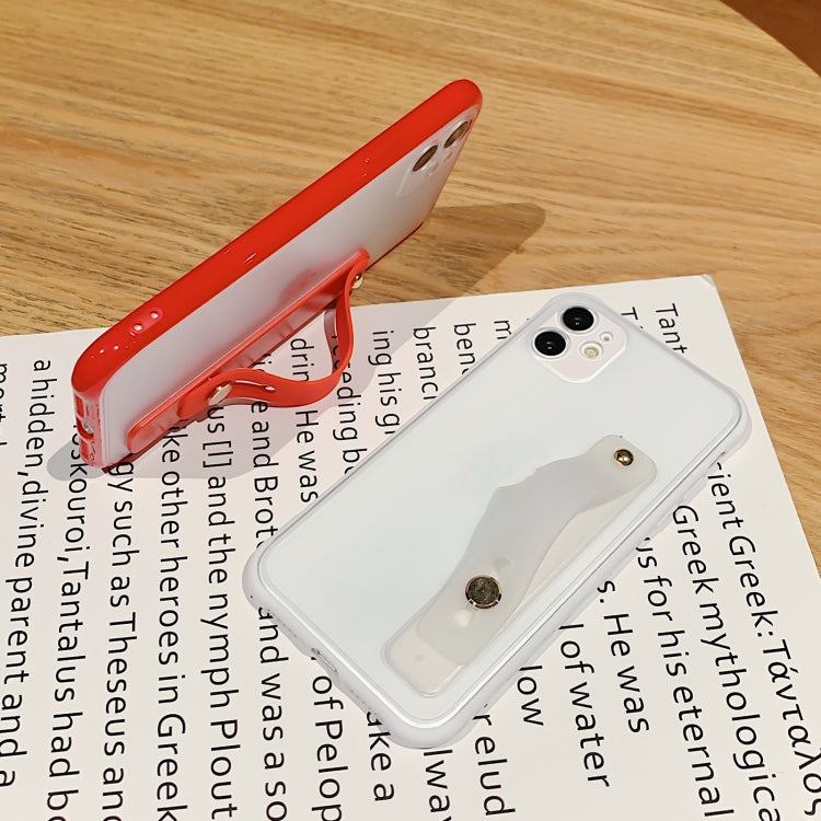 For iPhone 11 Pro Shockproof Acrylic Protective Case with Wristband Holder