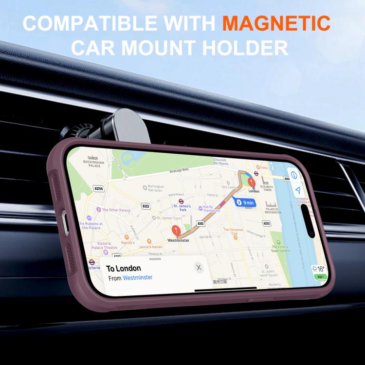 For iPhone 15 Pro Max Rotating Pivot Bracket Magnetic Phone Case