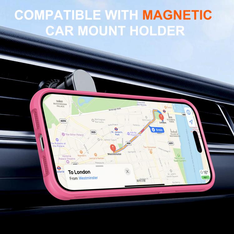 For iPhone 15 Pro Rotating Pivot Bracket Magnetic Phone Case