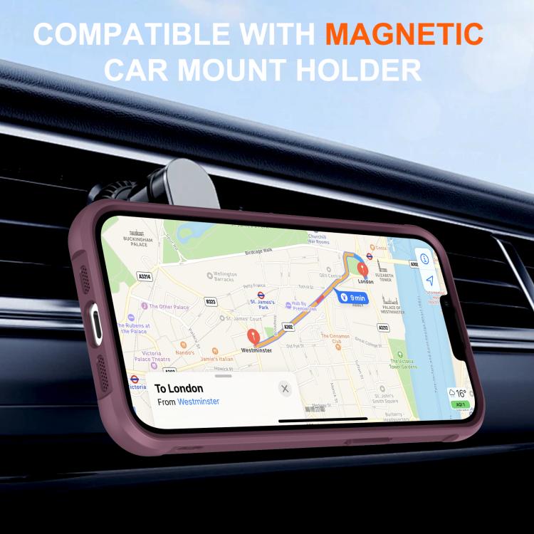 For iPhone 14 Rotating Pivot Bracket Magnetic Phone Case