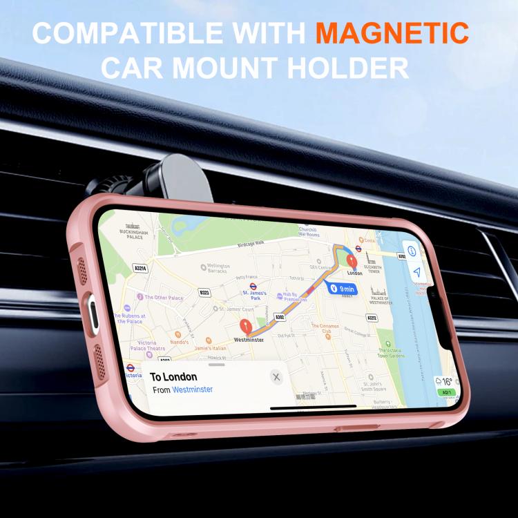 For iPhone 14 Plus Rotating Pivot Bracket Magnetic Phone Case