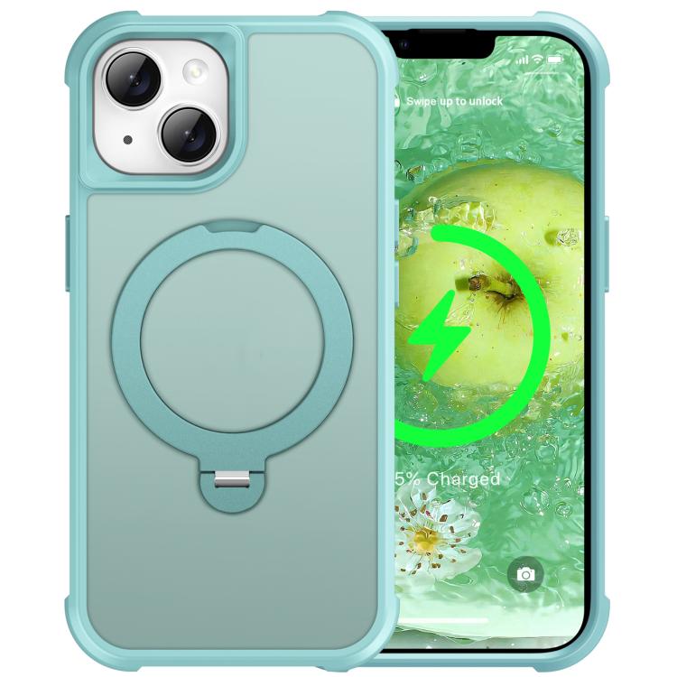 For iPhone 13 Rotating Pivot Bracket Magnetic Phone Case
