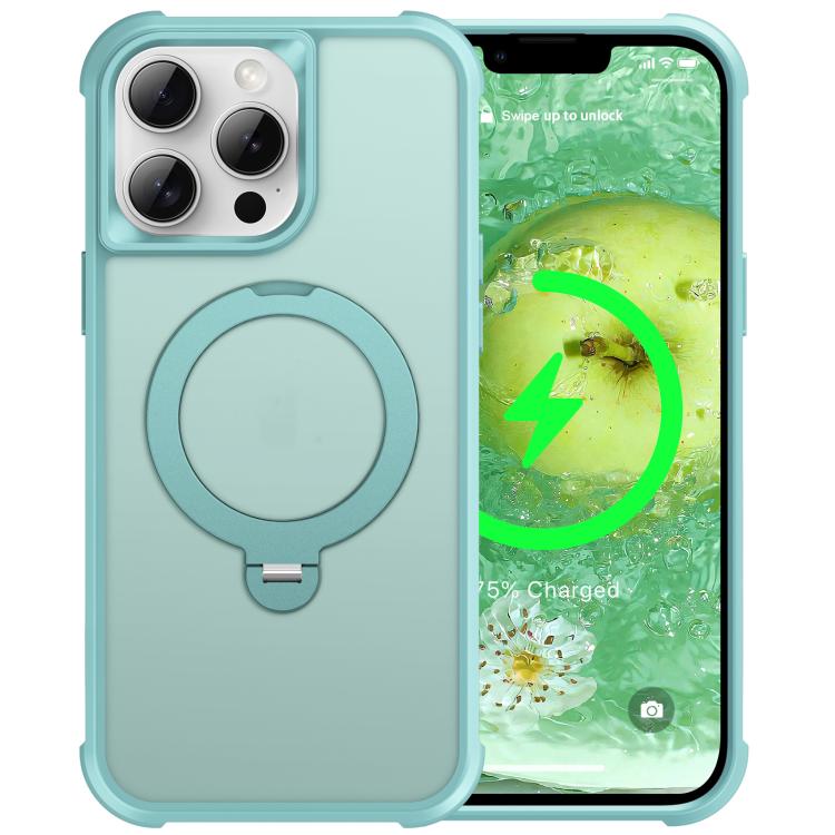 For iPhone 13 Pro Rotating Pivot Bracket Magnetic Phone Case