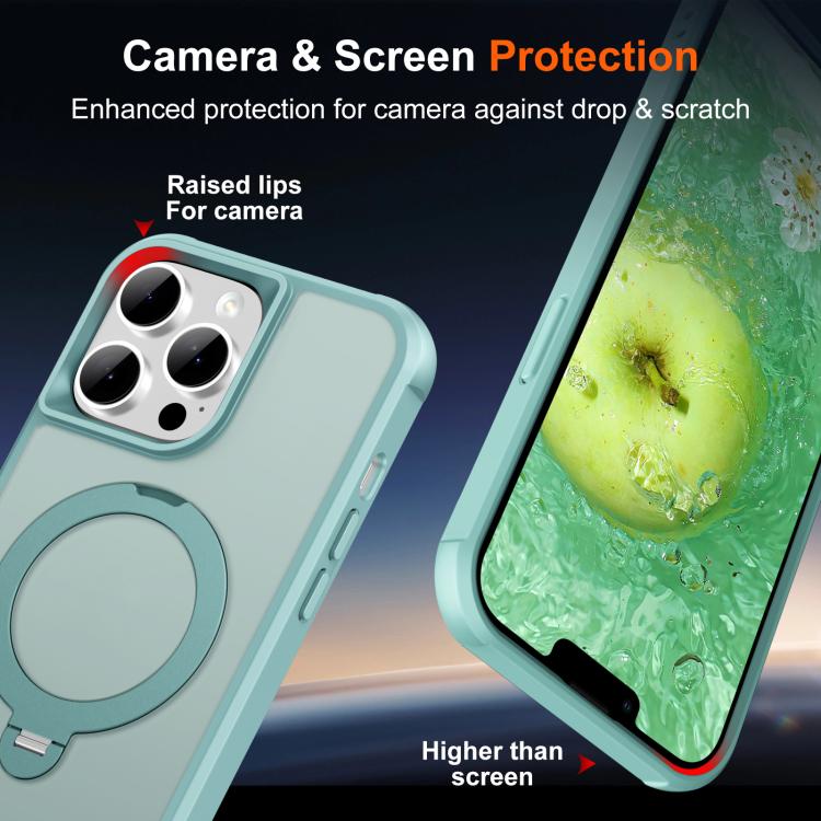 For iPhone 13 Pro Rotating Pivot Bracket Magnetic Phone Case