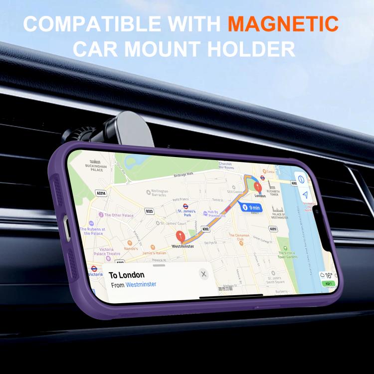 For iPhone 13 Pro Rotating Pivot Bracket Magnetic Phone Case