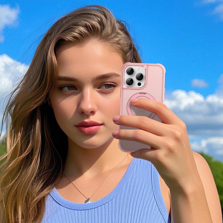 For iPhone 13 Pro Max Rotating Pivot Bracket Magnetic Phone Case