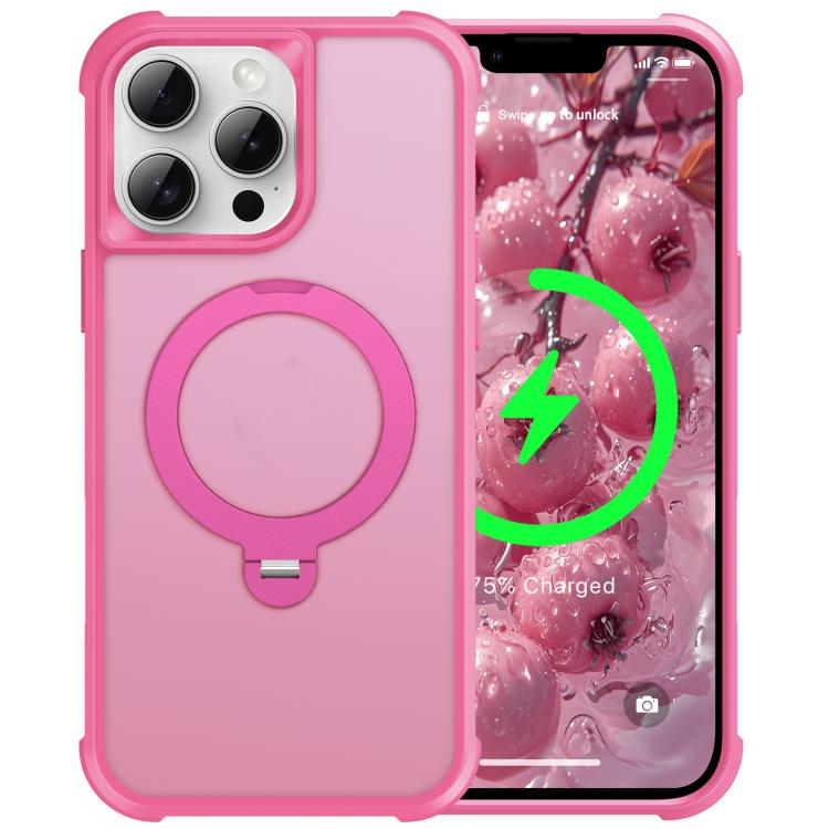 For iPhone 13 Pro Max Rotating Pivot Bracket Magnetic Phone Case