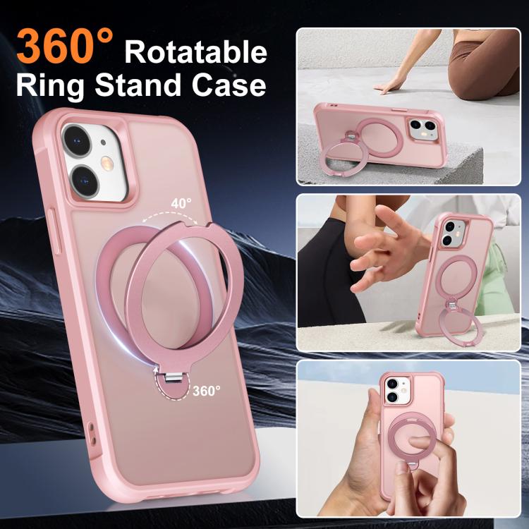 For iPhone 12 Rotating Pivot Bracket Magnetic Phone Case