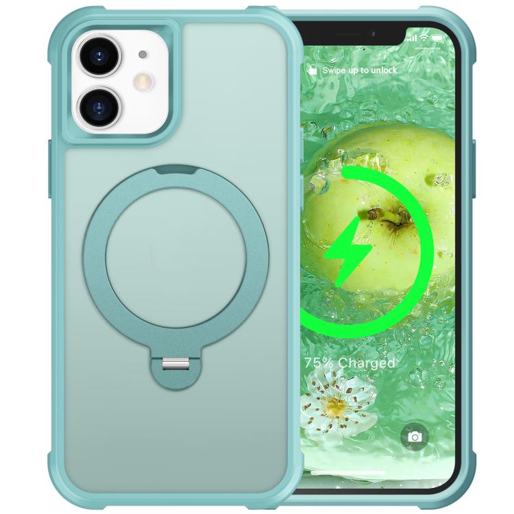 For iPhone 12 Rotating Pivot Bracket Magnetic Phone Case