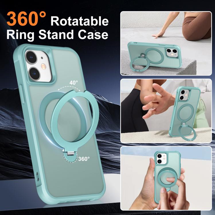 For iPhone 12 Rotating Pivot Bracket Magnetic Phone Case
