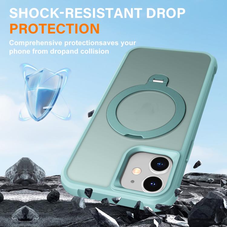 For iPhone 12 Rotating Pivot Bracket Magnetic Phone Case
