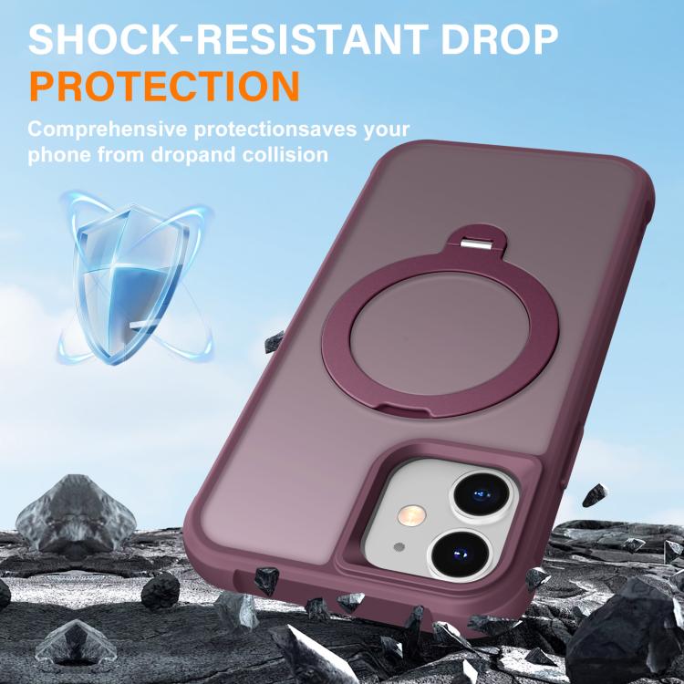 For iPhone 12 Rotating Pivot Bracket Magnetic Phone Case