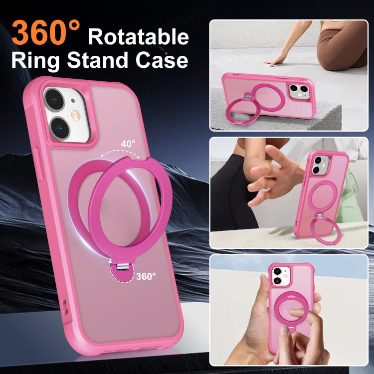 For iPhone 12 Rotating Pivot Bracket Magnetic Phone Case