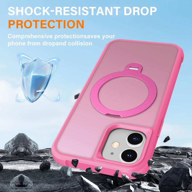 For iPhone 12 Rotating Pivot Bracket Magnetic Phone Case