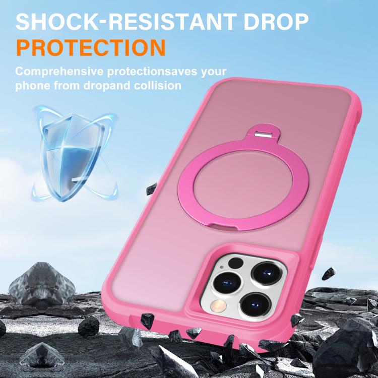 For iPhone 12 Pro Rotating Pivot Bracket Magnetic Phone Case