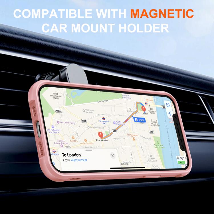 For iPhone 12 Pro Max Rotating Pivot Bracket Magnetic Phone Case