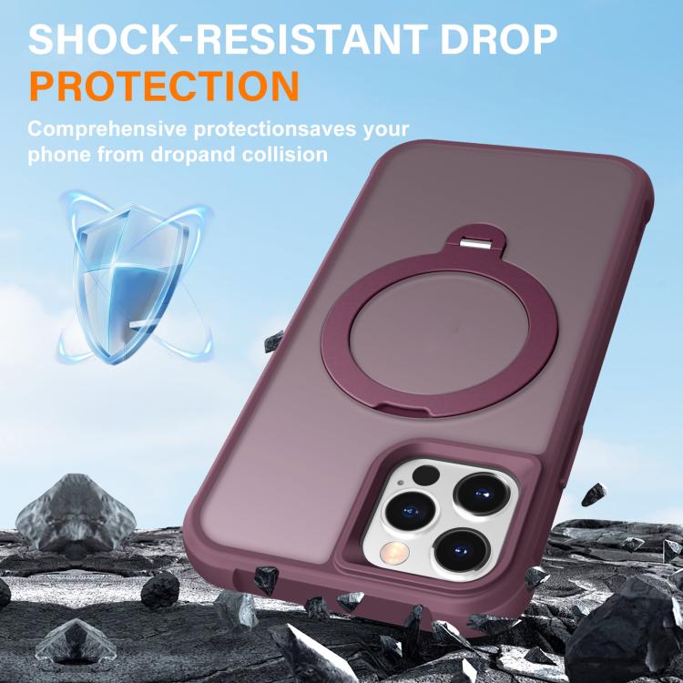 For iPhone 12 Pro Max Rotating Pivot Bracket Magnetic Phone Case