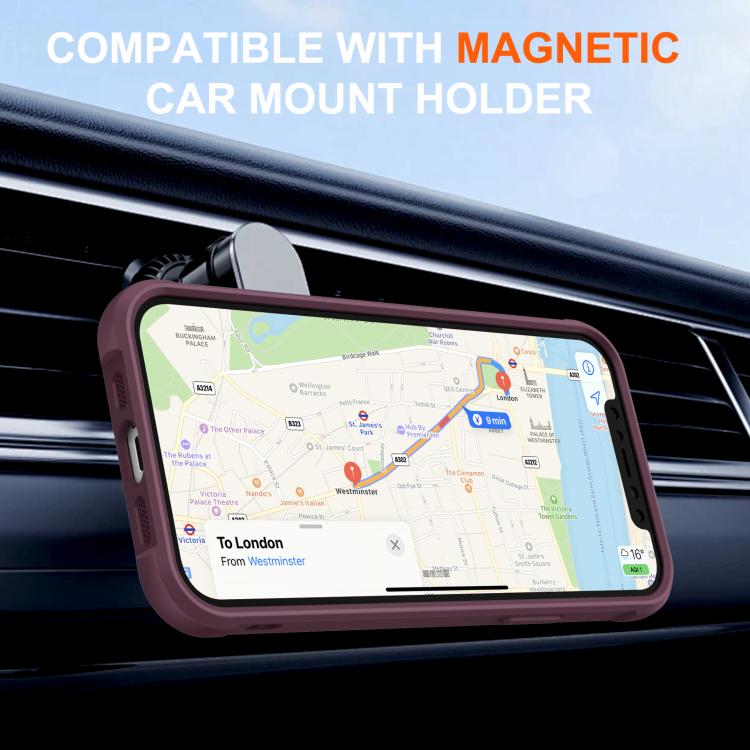For iPhone 12 Pro Max Rotating Pivot Bracket Magnetic Phone Case