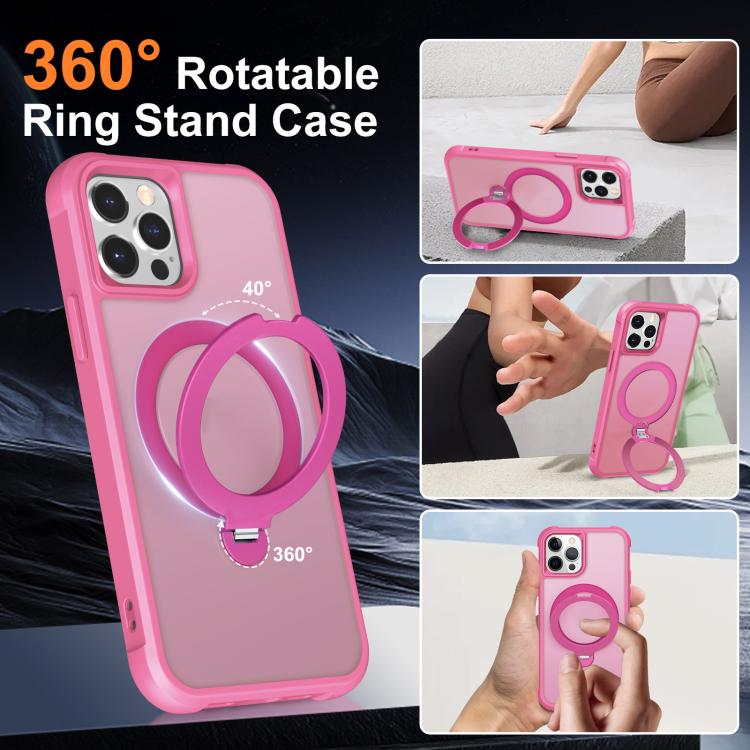 For iPhone 12 Pro Max Rotating Pivot Bracket Magnetic Phone Case