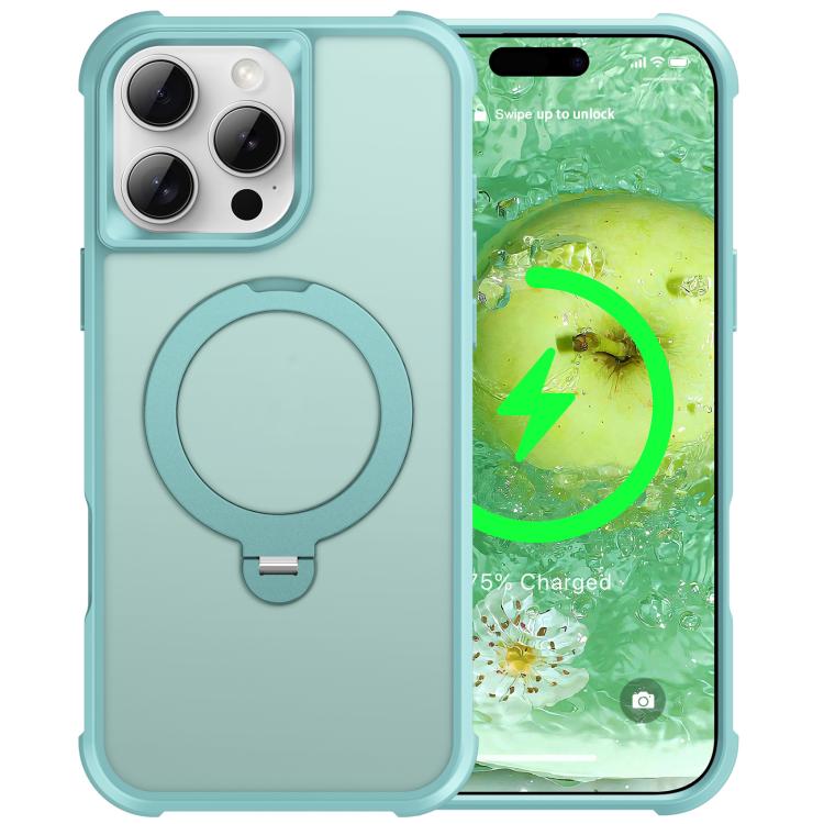 For iPhone 16 Pro Max Rotating Pivot Bracket Magnetic Phone Case