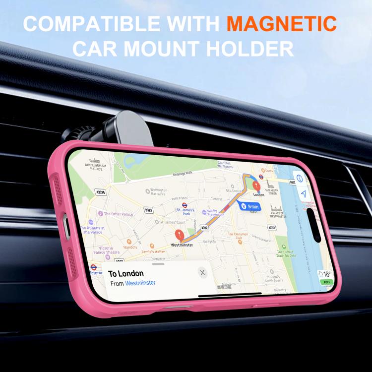 For iPhone 16 Pro Max Rotating Pivot Bracket Magnetic Phone Case