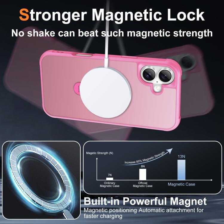 For iPhone 16 Plus Rotating Pivot Bracket Magnetic Phone Case