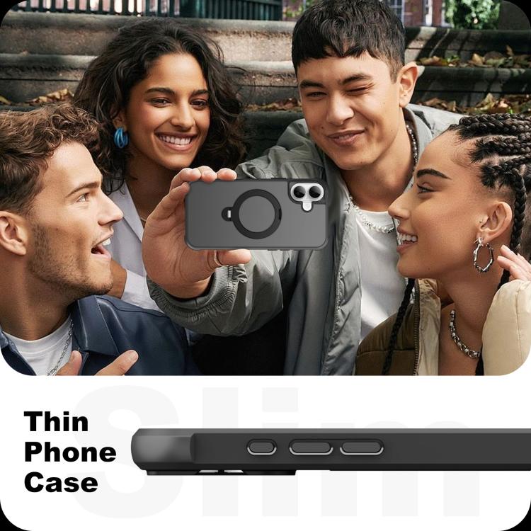 For iPhone 16 Rotating Pivot Bracket Magnetic Phone Case