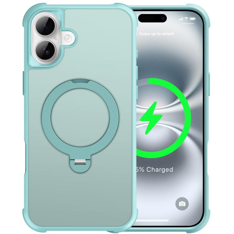 For iPhone 16 Rotating Pivot Bracket Magnetic Phone Case