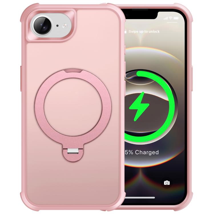 For iPhone 17e / 16e Rotating Pivot Bracket Magnetic Phone Case
