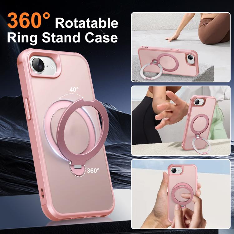 For iPhone 17e / 16e Rotating Pivot Bracket Magnetic Phone Case