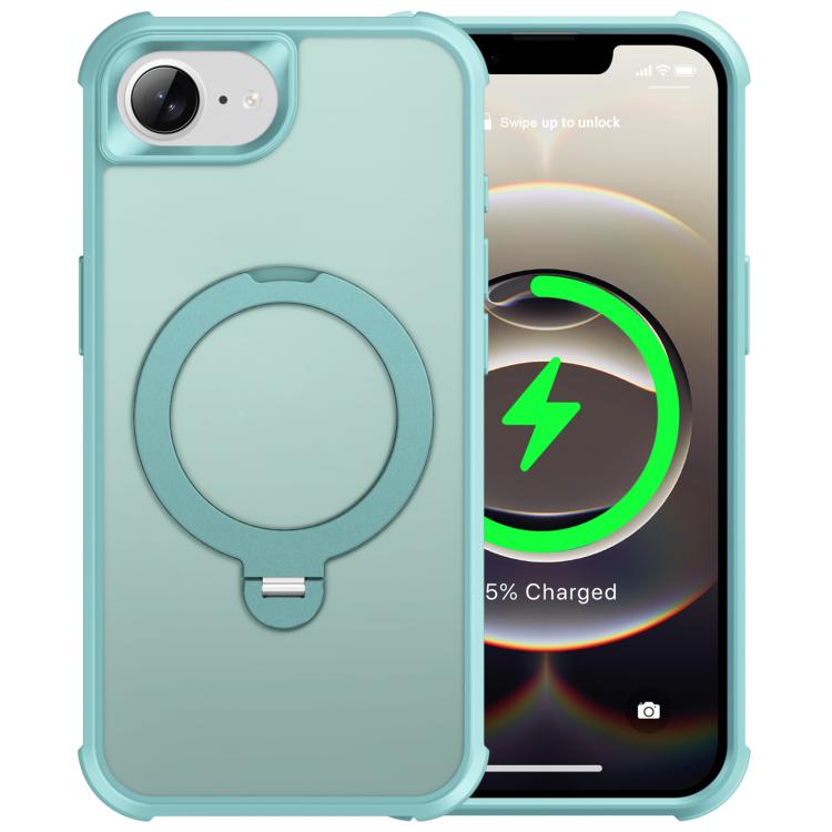 For iPhone 17e / 16e Rotating Pivot Bracket Magnetic Phone Case