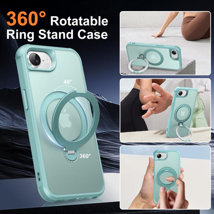 For iPhone 17e / 16e Rotating Pivot Bracket Magnetic Phone Case