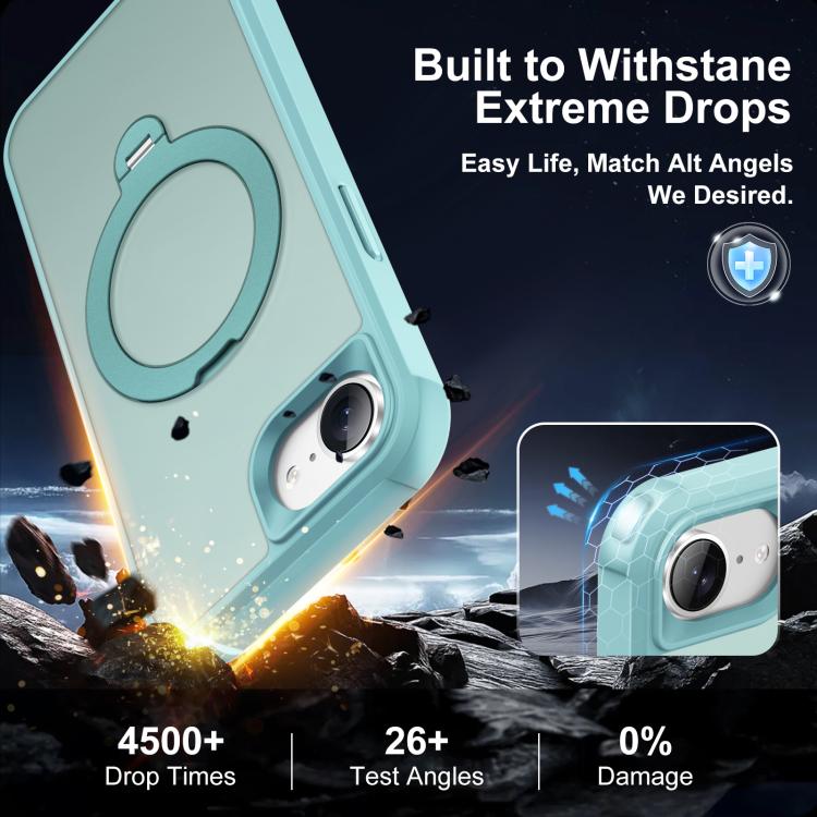 For iPhone 17e / 16e Rotating Pivot Bracket Magnetic Phone Case