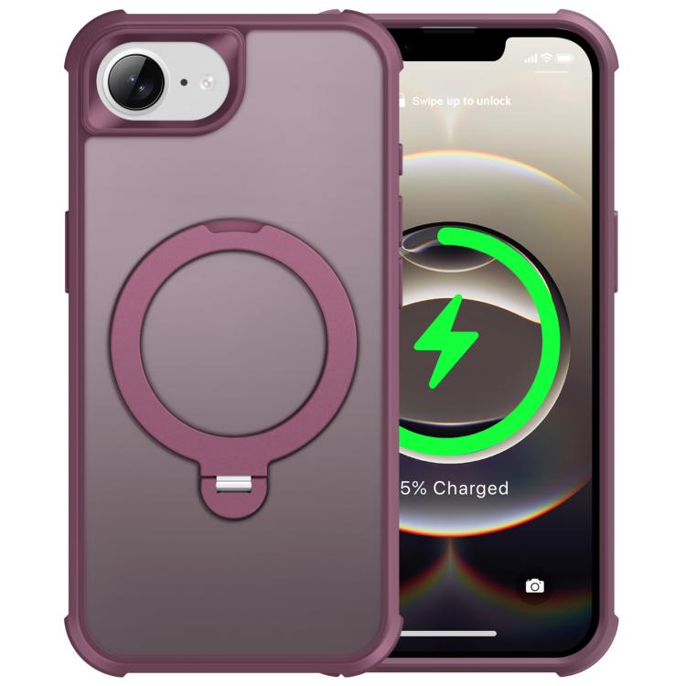 For iPhone 17e / 16e Rotating Pivot Bracket Magnetic Phone Case