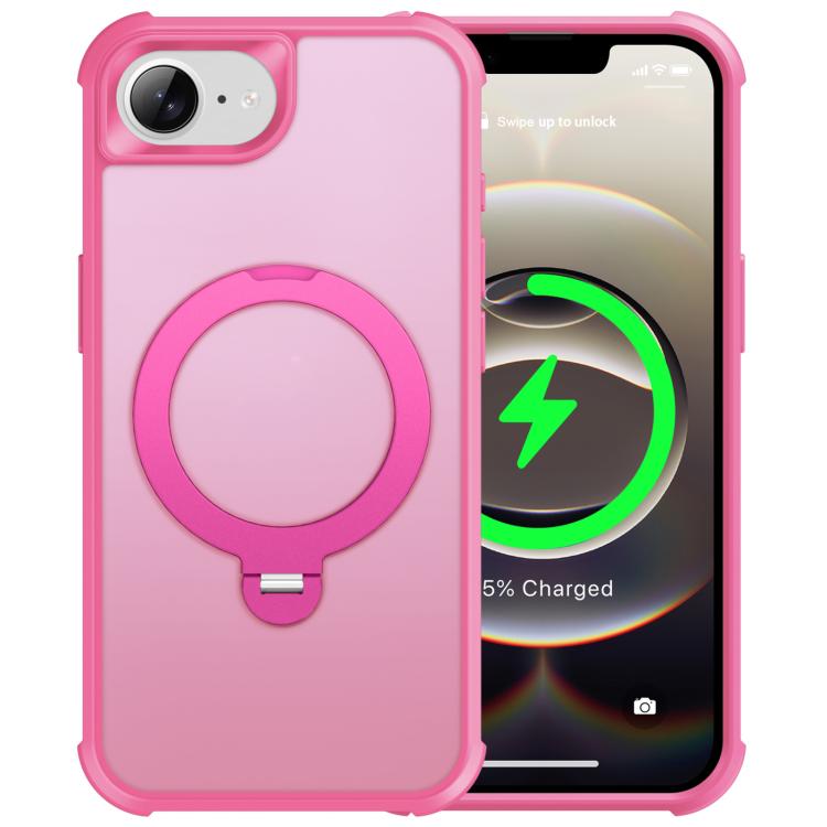 For iPhone 17e / 16e Rotating Pivot Bracket Magnetic Phone Case