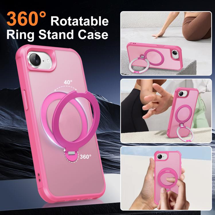 For iPhone 17e / 16e Rotating Pivot Bracket Magnetic Phone Case