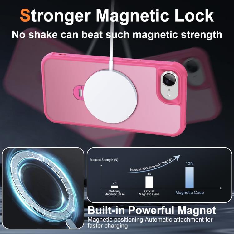 For iPhone 17e / 16e Rotating Pivot Bracket Magnetic Phone Case