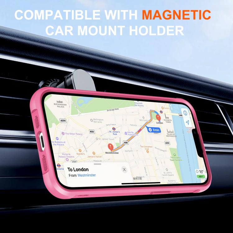 For iPhone 15 Plus Rotating Pivot Bracket Magnetic Phone Case