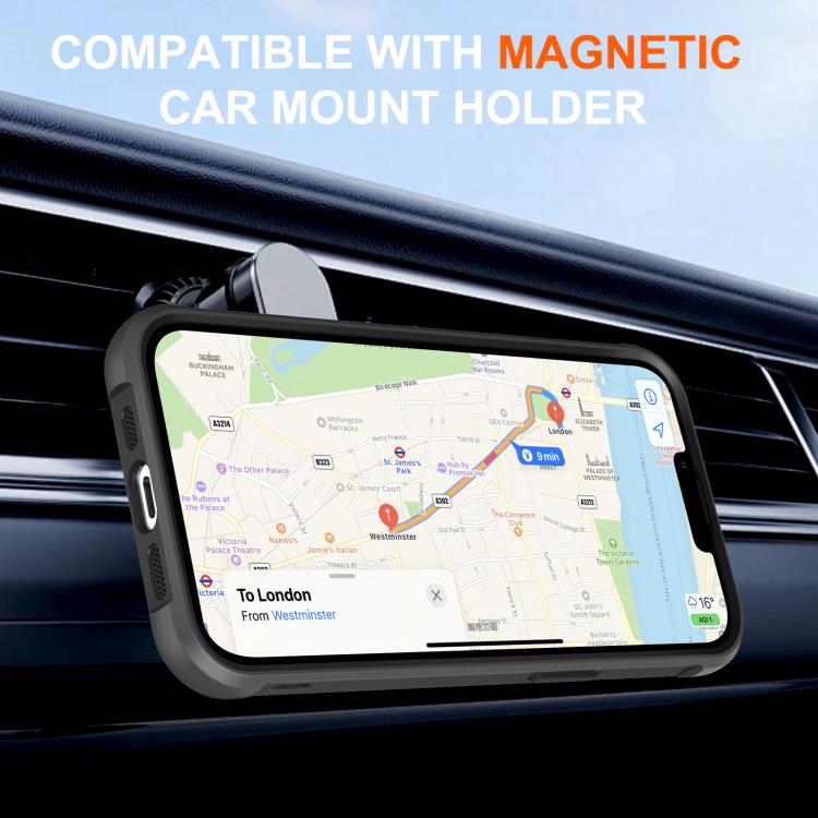 For iPhone 15 Rotating Pivot Bracket Magnetic Phone Case