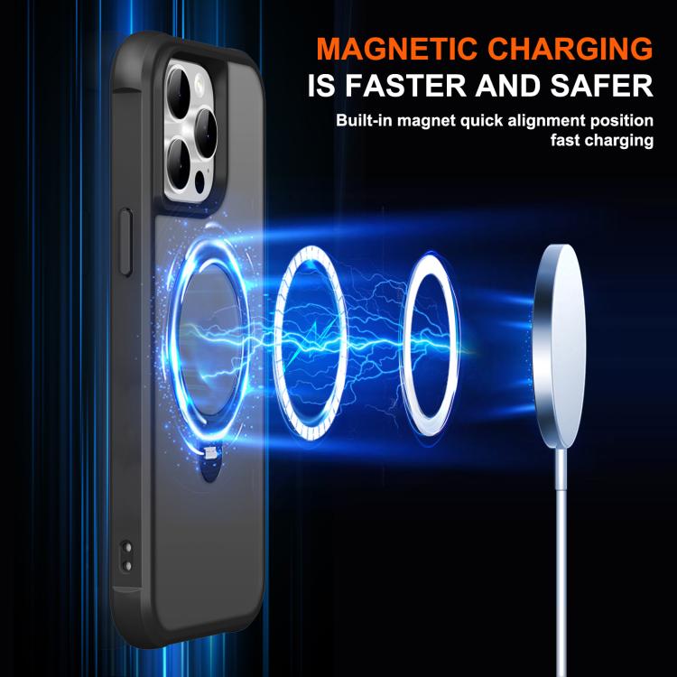 For iPhone 14 Pro Max Rotating Pivot Bracket Magnetic Phone Case
