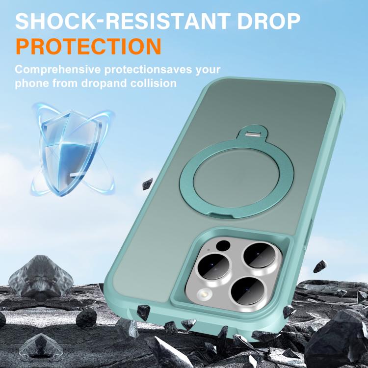 For iPhone 14 Pro Max Rotating Pivot Bracket Magnetic Phone Case
