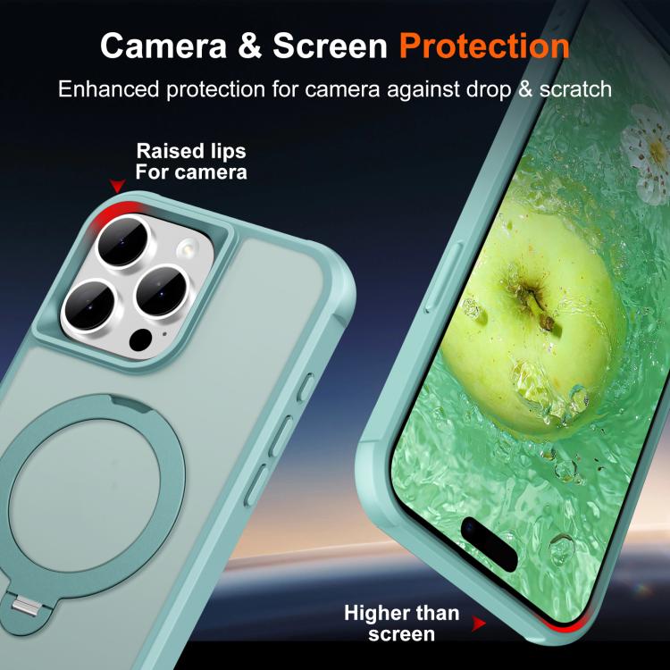 For iPhone 14 Pro Max Rotating Pivot Bracket Magnetic Phone Case