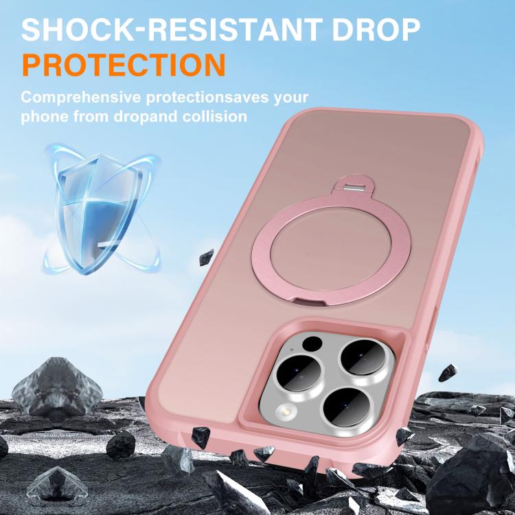 For iPhone 14 Pro Rotating Pivot Bracket Magnetic Phone Case