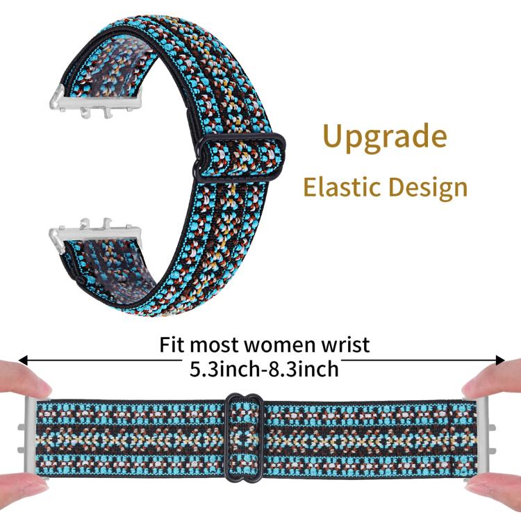 For Honor Watch X5 Ethnic Style Elastic Nylon Watch Band