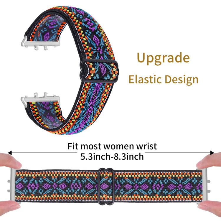 For Honor Watch X5 Ethnic Style Elastic Nylon Watch Band