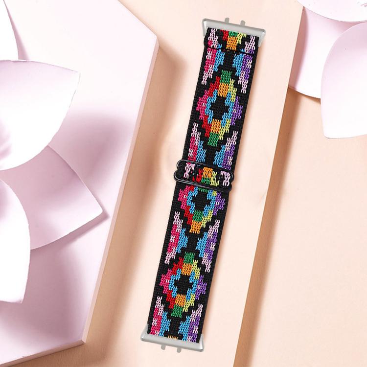 For Honor Watch X5 Ethnic Style Elastic Nylon Watch Band