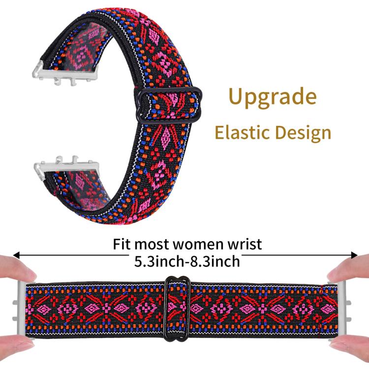 For Honor Watch X5 Ethnic Style Elastic Nylon Watch Band
