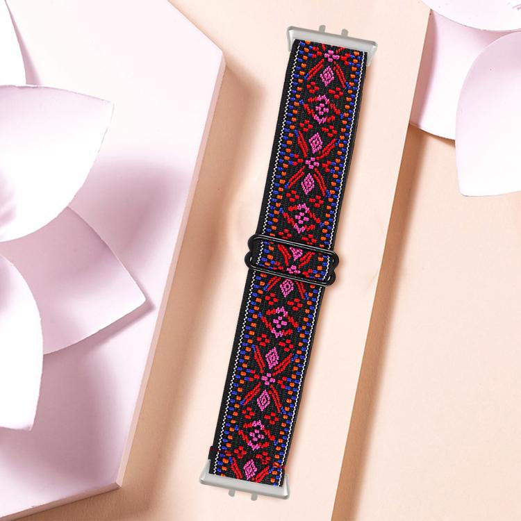 For Honor Watch X5 Ethnic Style Elastic Nylon Watch Band