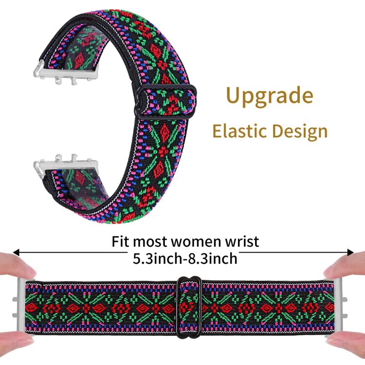 For Honor Watch X5 Ethnic Style Elastic Nylon Watch Band